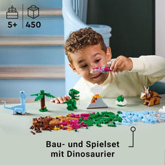 LEGO Classic Set de construcción de dinosaurios creativos con modelos de animales y figuras hechas de ladrillos, experiencia de juego imaginativo, regalo para niños y niñas de 5 años, incluidos T.Rex y Triceratops 11041 Juegos de construcción Besuche den LEGO-Store