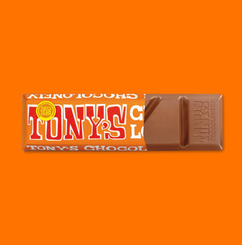 Tony's Chocolonely, chocolate con leche con caramelo y sal marina 47g