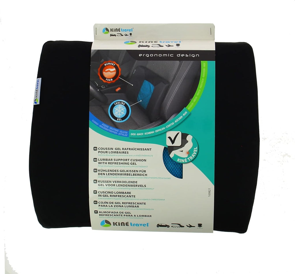 Kine Travel 169821 Pernă lombară, Gel, Auto, Birou, Ergonomic, Aprobat de fizioterapeuți Perne lombare Naty Shop
