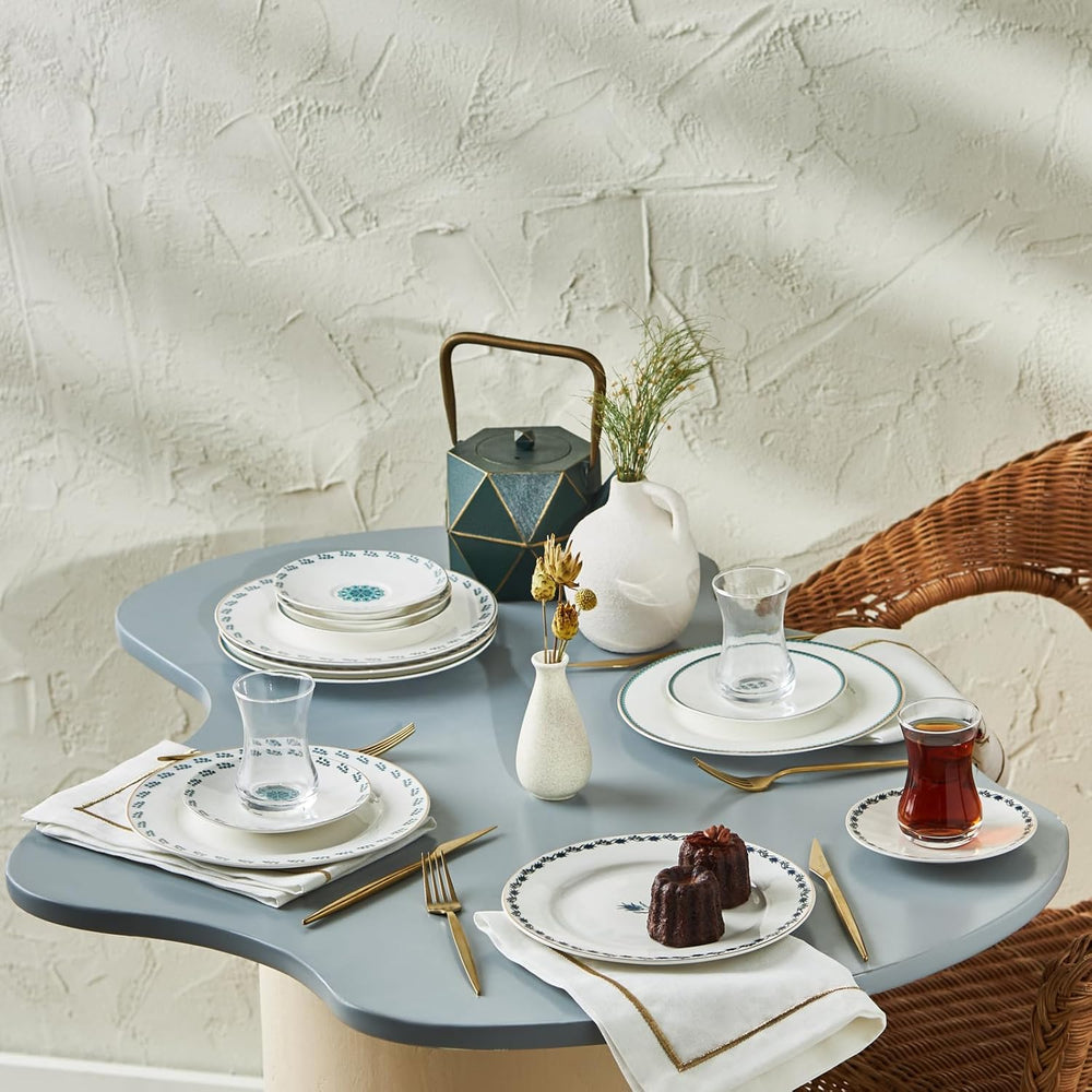 Set de deserturi Karaca İznik pentru 6 persoane, 18 piese - veselă elegantă pentru deserturi delicioase