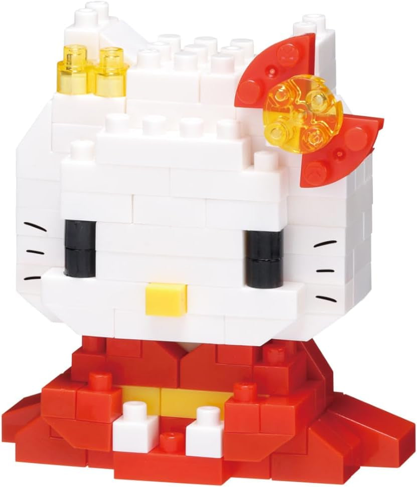 BANDAI - Nanoblock - Hello Kitty - Kuromi - Mini-Bausteinfigur, Pixelart - 160 Teile - NBH179