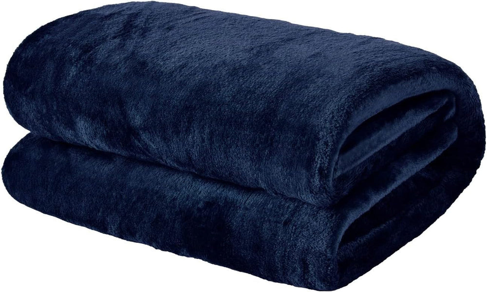 Brentford's Colcha de forro polar ultra suave, gris plateado, doble grande - 150 x 200 cm Camas y mantas Beuche den Brentfords-Store azul marino 120 x 150 cm