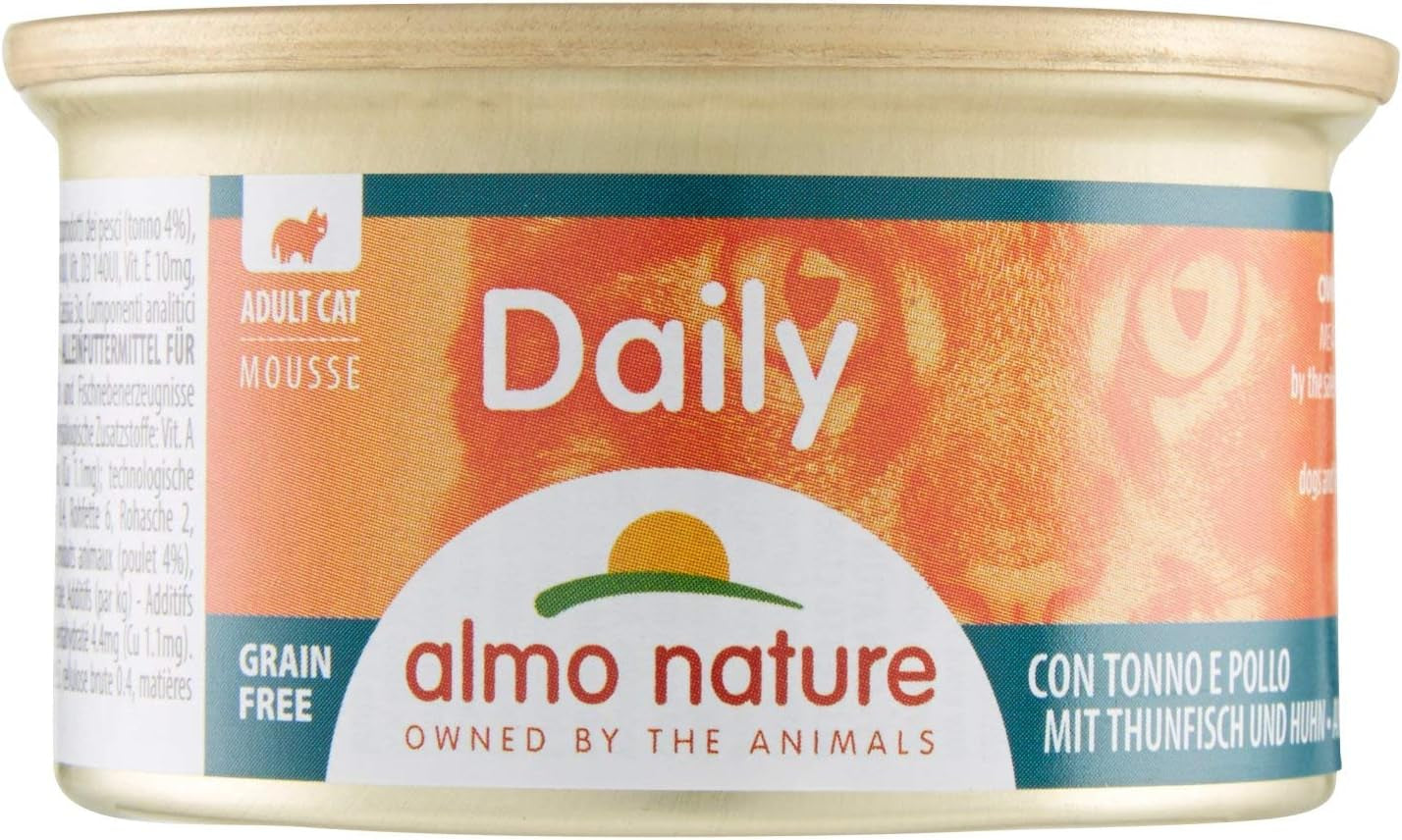 Almo Nature Daily Wet Food pentru pisici adulte Mousse cu somon - conservă 24X85 G