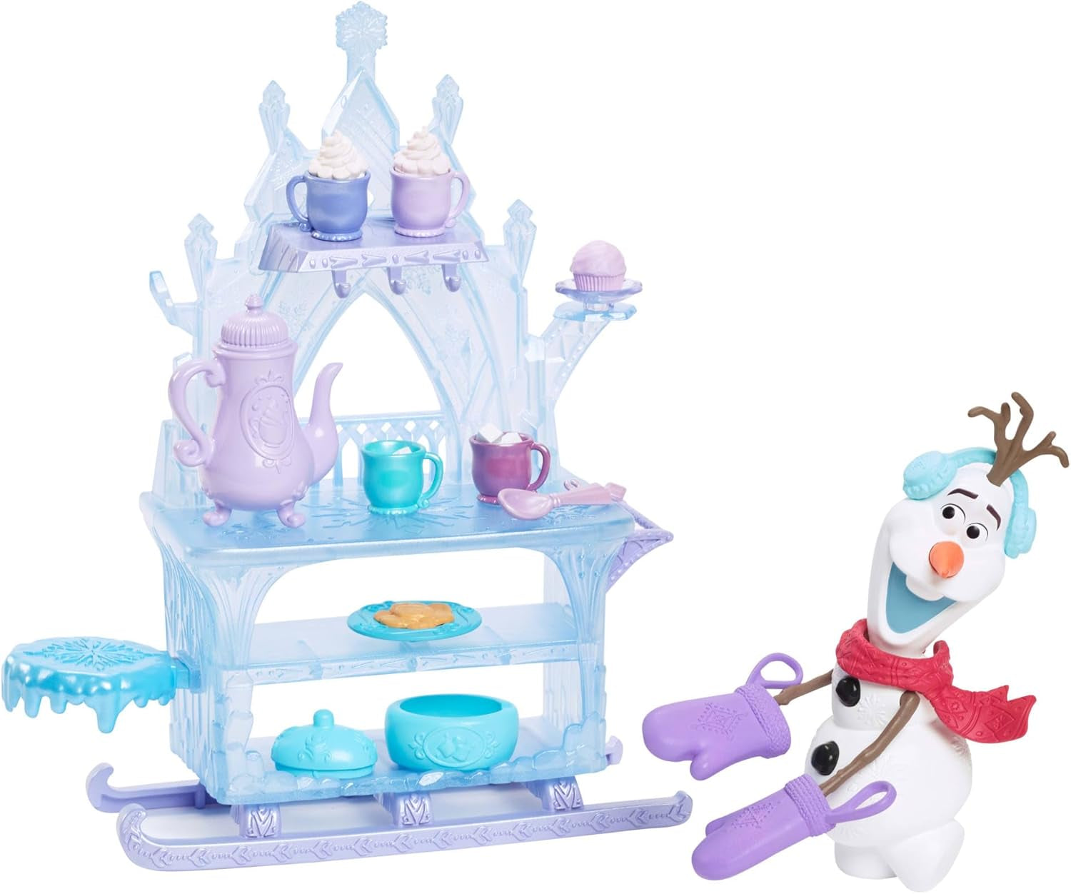 Mattel Disney The Ice Queen Elsa Doll, The Ice Queen Doll, păr blond pieptănat, mobilă, pantofi detașabili, cadouri Disney, jucării de la 3 ani, HLW47 Papusi Naty Shop Olaf