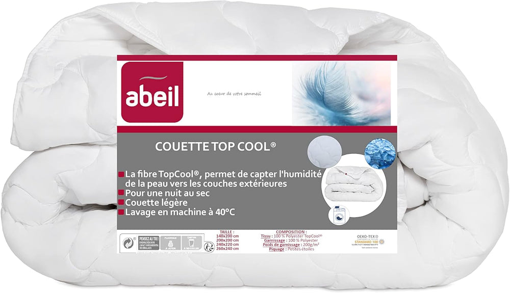 Abeil 1388 Edredón Topcool, Fino, Regulador De Humedad, Blanco, 240 X 260 Cm Edredones y colchas Naty Shop 240X260