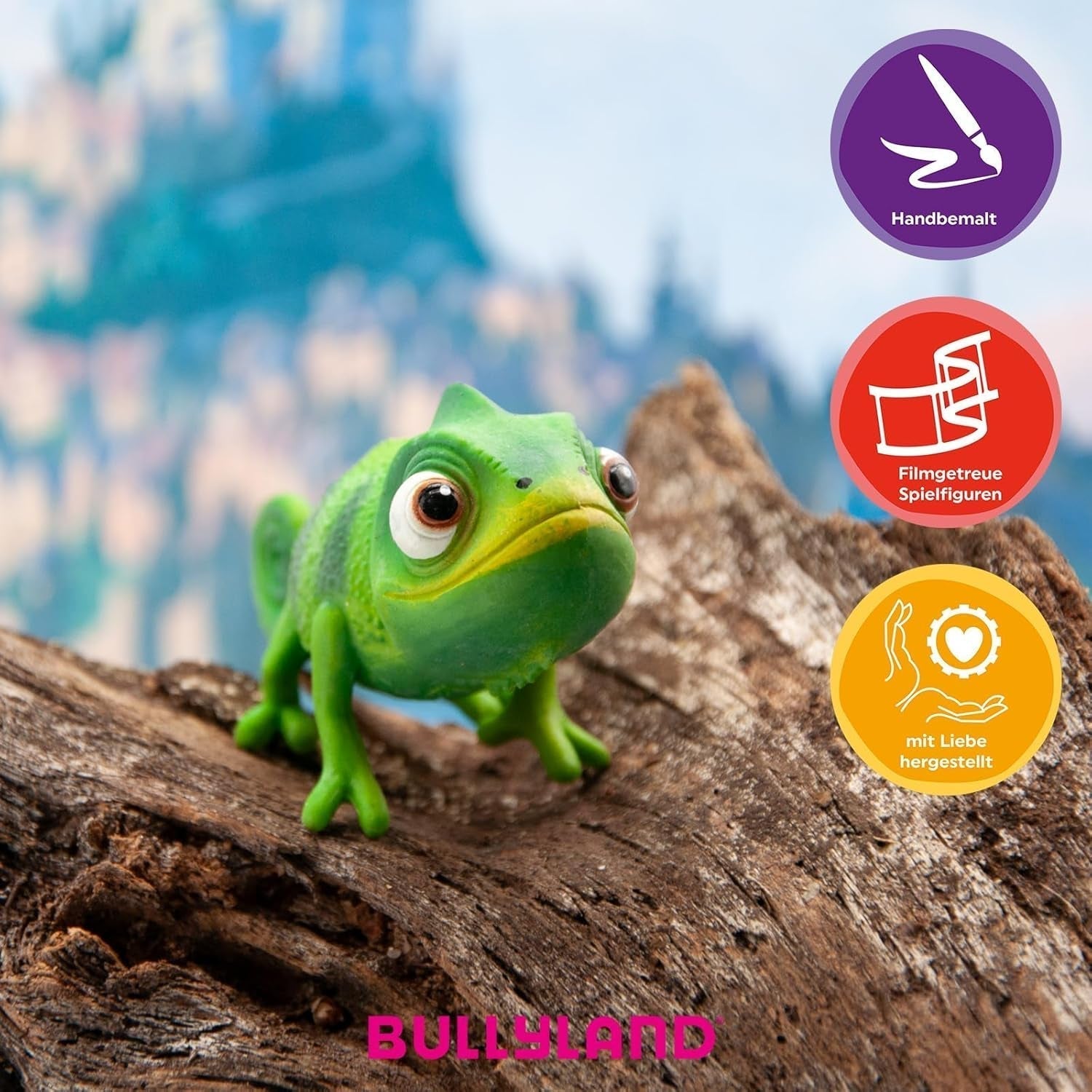 Bullyland 12422 - Figura del camaleón Pascal de Walt Disney Rapunzel "Recién reconfigurada", aprox. 6 cm, fiel al detalle, ideal como pequeño regalo para niños mayores de 3 años Figuras de acción Naty Shop