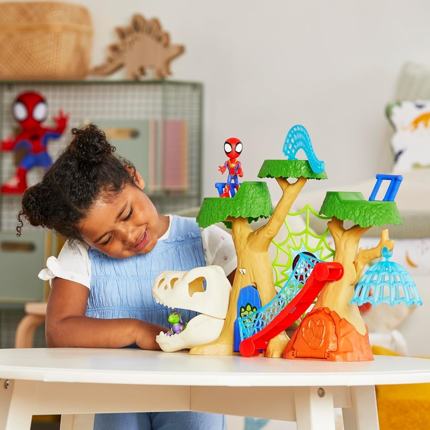 Marvel Spidey y sus súper amigos Dino Treehouse Superhero Playset Figuras de acción Naty Shop