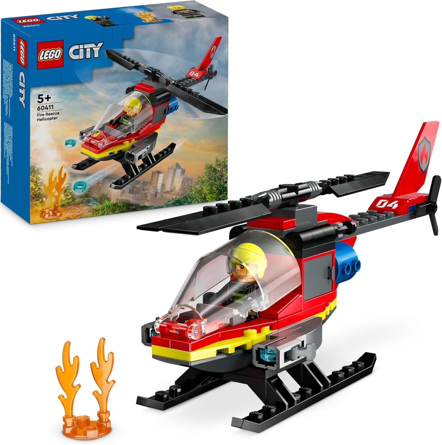 LEGO 60373 City Feuerwehrboot, Spielzeug, das im Wasser wimmt, mit Rennboot, 3 Minifiguren and Jetpack, Feuerwehr-Boot-Spielzeug Geschenkide für Jungen and Mädchen ab 5 Jahren