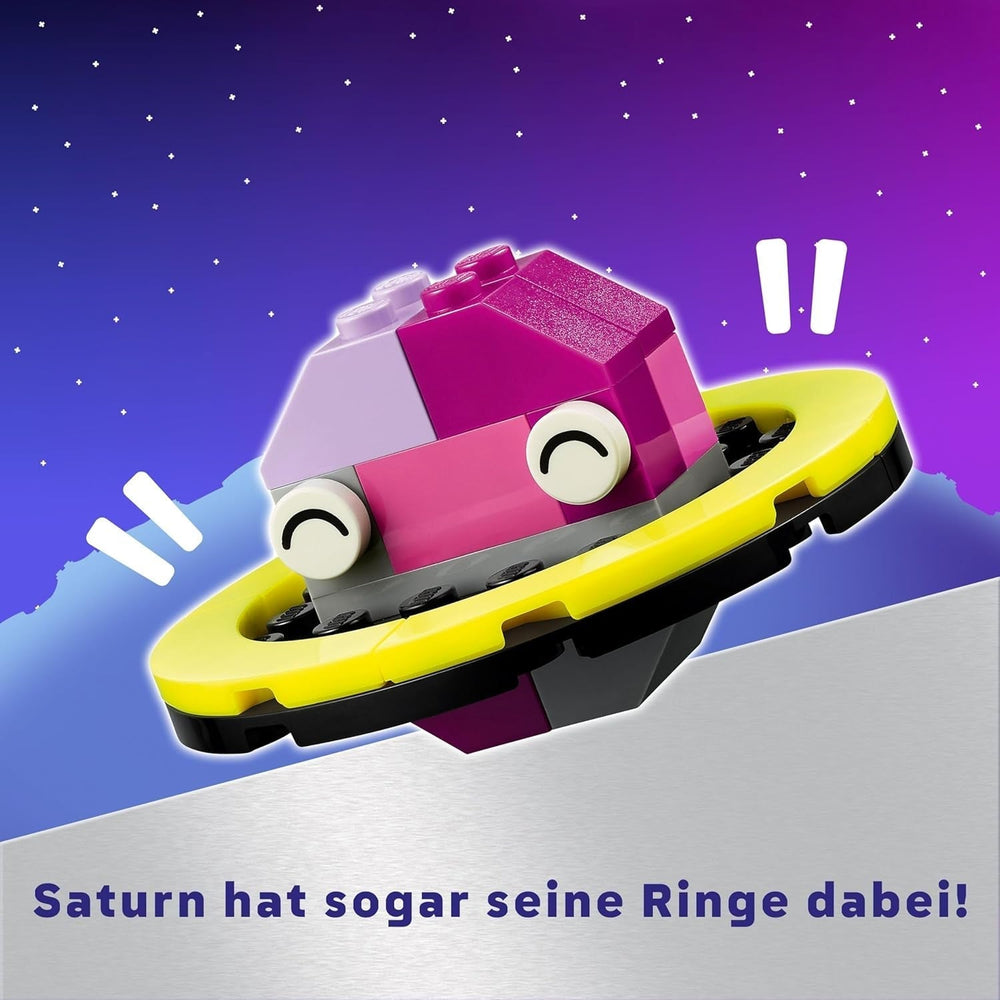 LEGO Classic Creative Space Planets Modelo de construcción del sistema solar para niños Juguete espacial con cohete Nave espacial Planetas y extraterrestres Regalo para niños de 5 años Niños y niñas 11037 Juegos de construcción Beuche den LEGO-Store