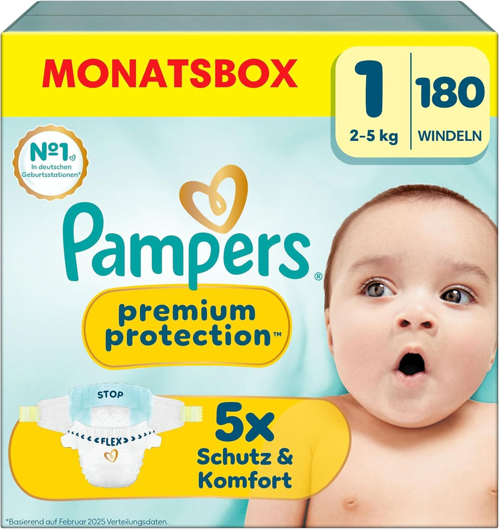 Pampers Premium Protection Talla 5, 152 pañales, 11 kg-16 kg, nuestra protección número uno contra la piel y las fugas