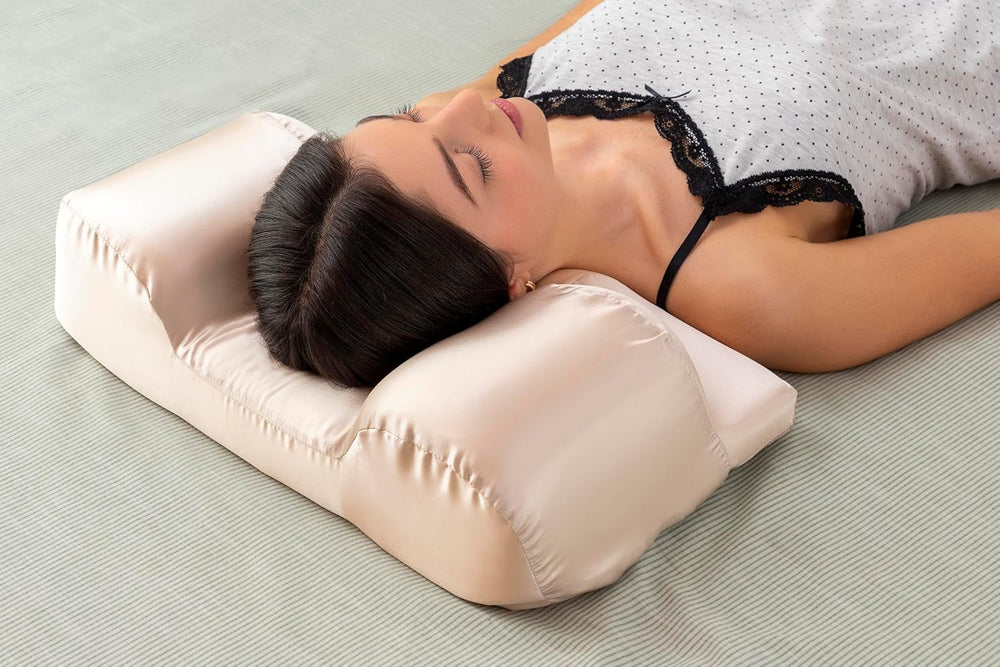 Pernă de gât antirid InnovaGoods cu husă satinată Youthlow, multicoloră