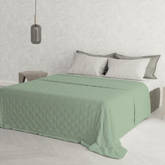 Ropa de cama italiana colcha de verano CHIC, microfibra, DOBLE 250X250Cm, verde claro Edredones y edredones Naty Shop