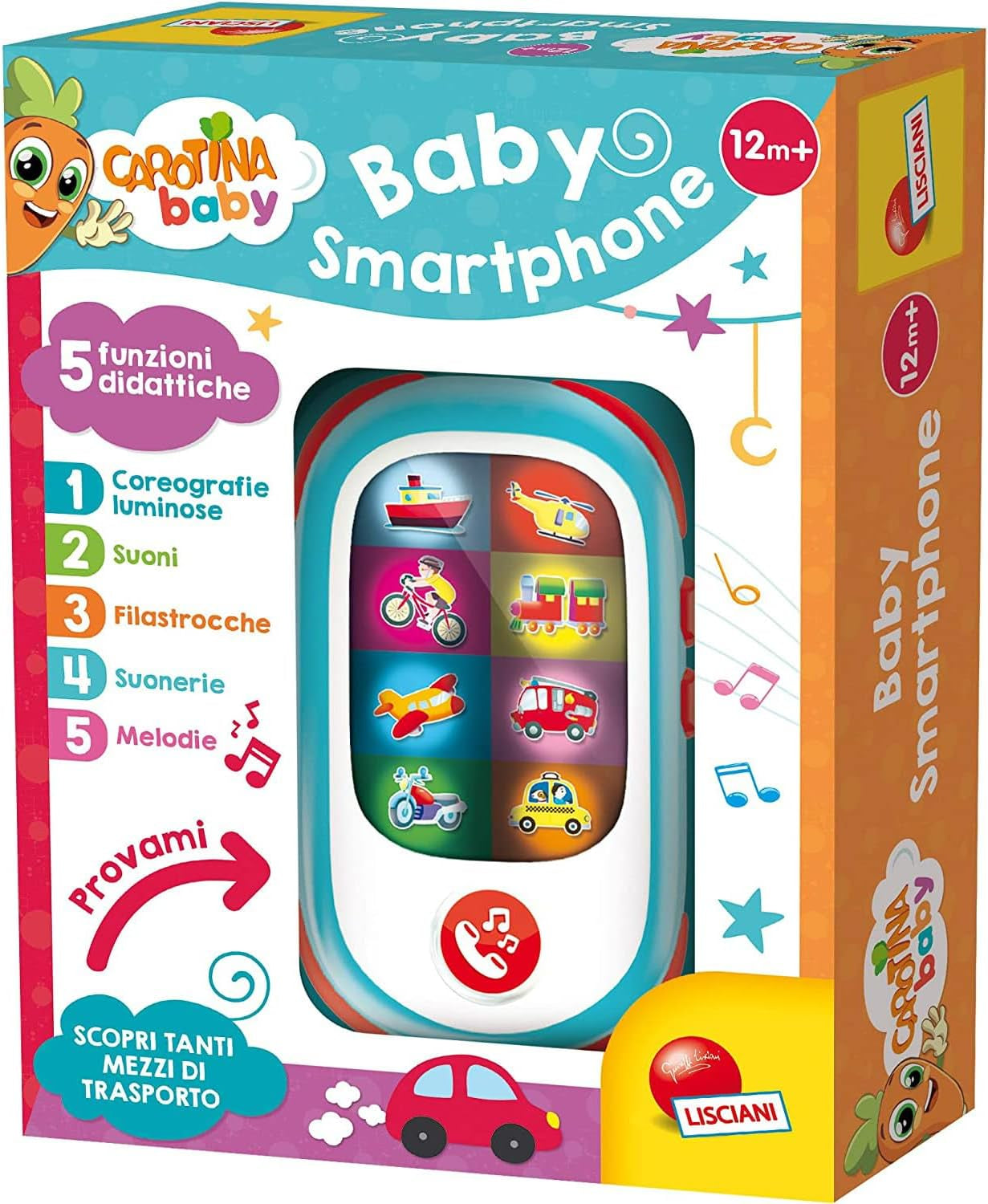 Liscianigiochi 95032 Carotina Baby Smartphone LED, Nu se aplică, S Jucarii Bebe Naty Shop Titlu implicit