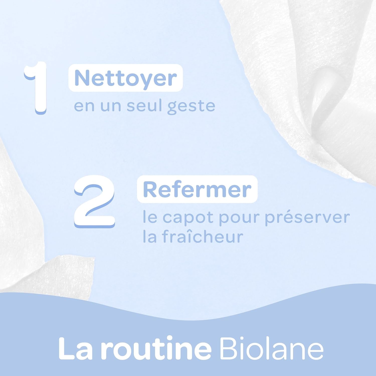 BIOLANE - Toallitas húmedas para bebés con agua - 225 toallitas - 3 x 75 piezas - Limpieza suave y eficaz - Desde el nacimiento - Calidad francesa