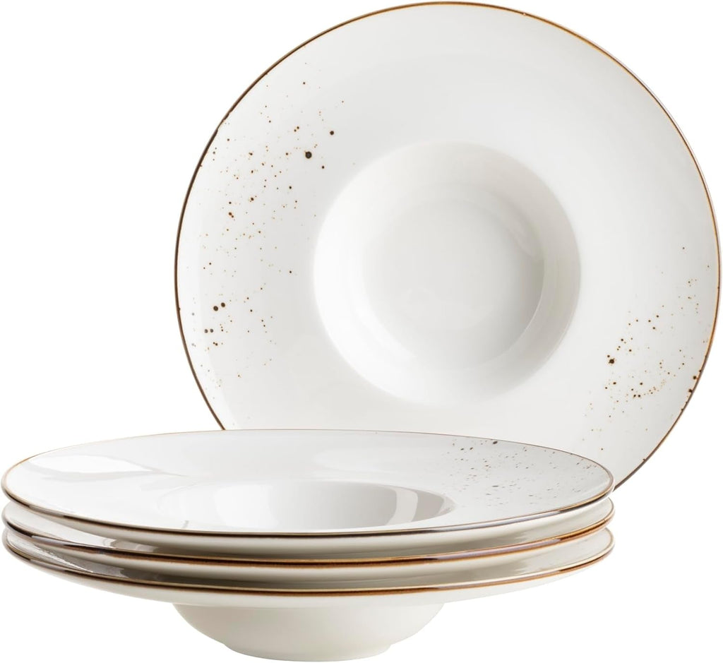 MÄSER Seria Pintar, Set de veselă de înaltă calitate pentru 4 persoane, serviciu combinat din 16 piese Seturi vesela masa Naty Shop Maro Set farfurii Gourmet