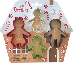 0255245 Forme de biscuiți Dulceur Family, din plastic, setul ideal pentru decorațiuni din pastă de zahăr sau pastă de gumă, fabricate în Italia, design original. Pachet de 4.