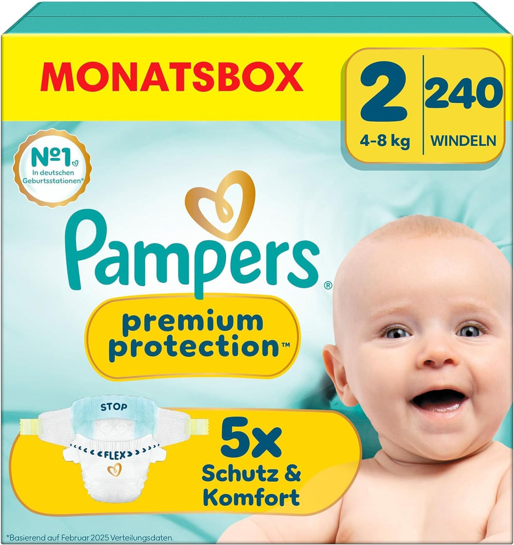 Pampers Premium Protection Talla 5, 152 pañales, 11 kg-16 kg, nuestra protección número uno contra la piel y las fugas
