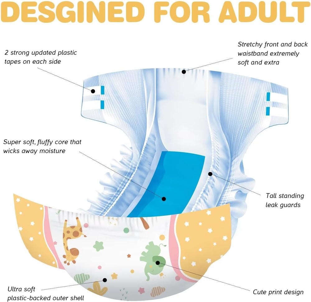 Landofgenie Pañales sin cordones para adultos para la noche, 10 piezas
