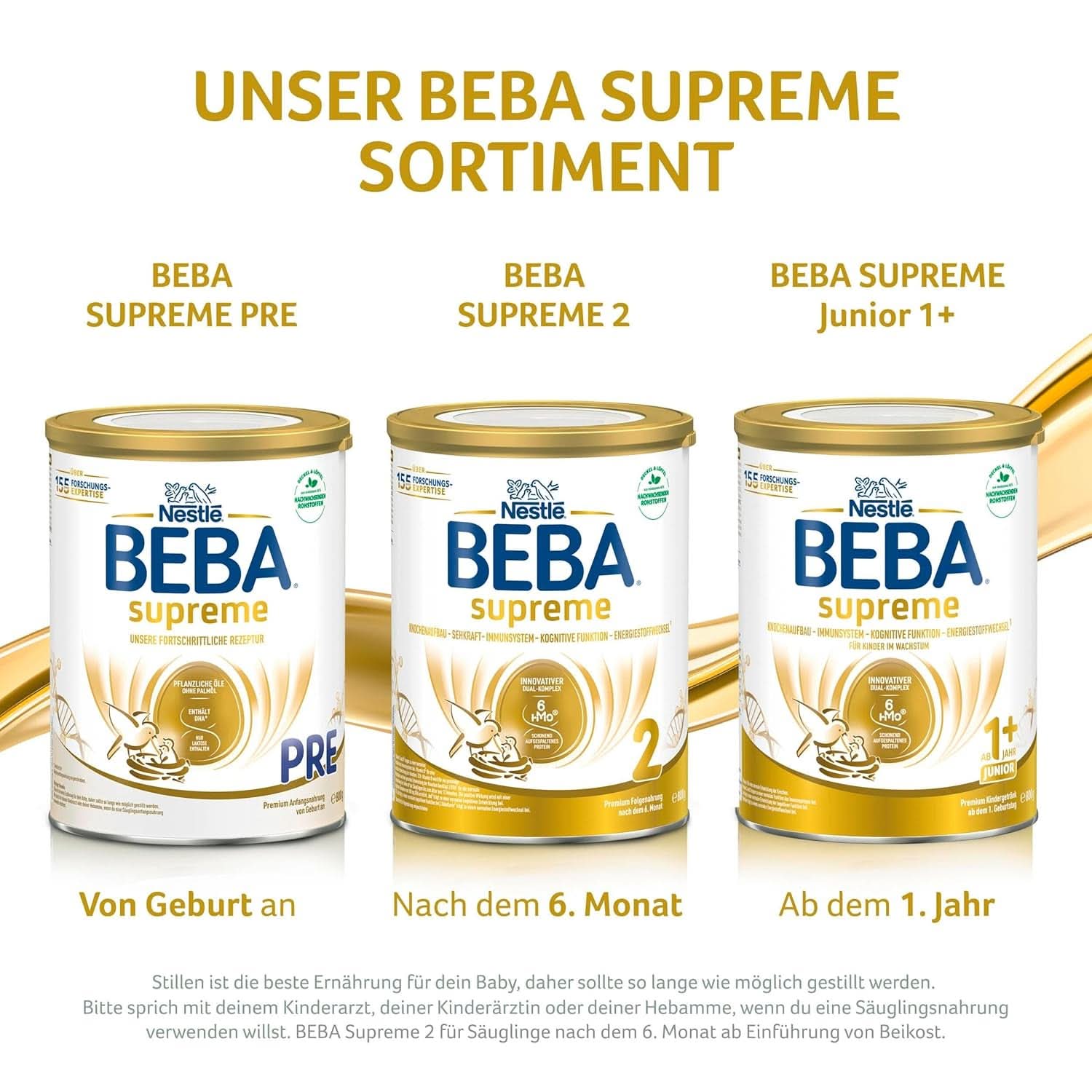 Bebida infantil BEBA SUPREME Junior 1+ a partir de 1 año, alimento para niños con complejo 6 HMO, solo lactosa, sin aceite de palma, pack 6 (6 x 800 g) Madre e Hijo Naty Shop