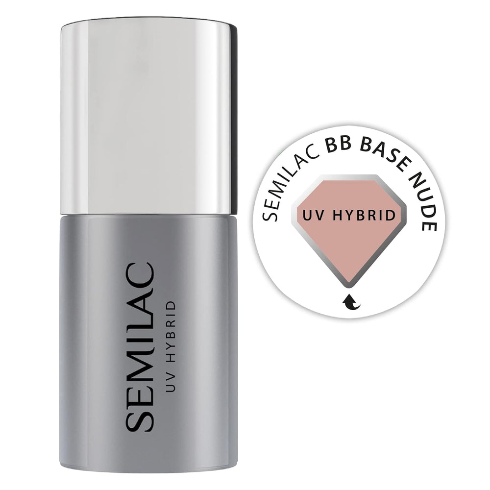 Semilac Pure & Clean base de esmalte de uñas UV 7ml – Base híbrida autonivelante para uñas sensibles