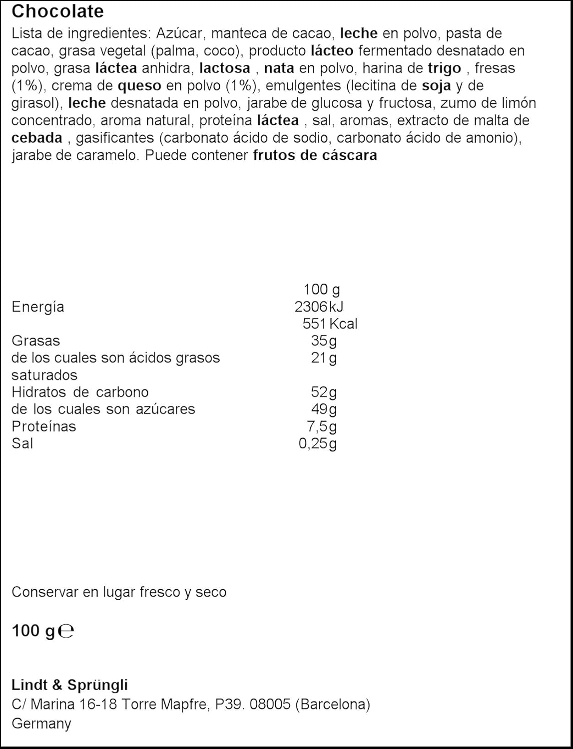 Lindt HOLA Tarta de queso con fresas y chocolate | Barra 100g | Chocolate con leche con relleno de crema de quark de fresa | Barra de chocolate | Regalo de chocolate (paquete de 5)
