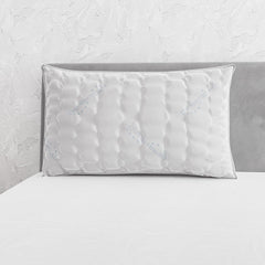 Lenjerie de pat italiană MB Home Italia, pernă, bioceramică, gri deschis, 45 x 75 cm Perne standard Naty Shop