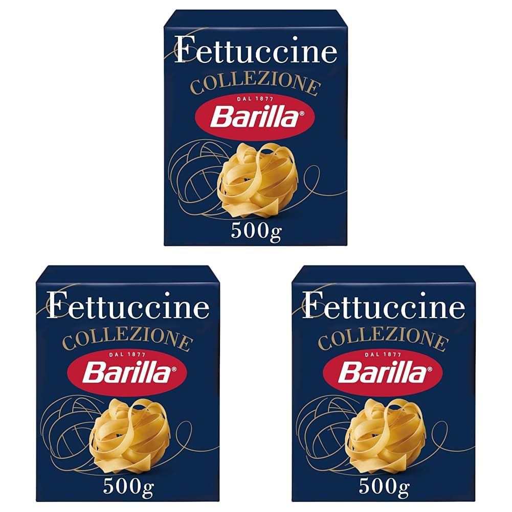 Pasta Barilla Collezione Fettuccine, (1 x 500 g) (Paquete de 3)