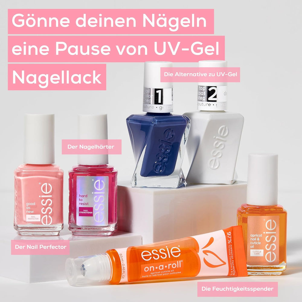 Essie Nail Rescue Kit: aceite para cutículas y uñas con aroma a albaricoque + esmalte de uñas reparador To the Rescue