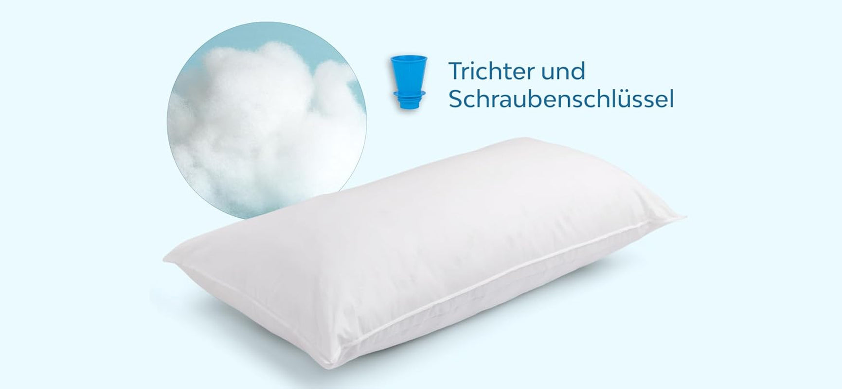 Mediflow 5201 Perna de apă originală într-un pachet dublu 40X80Cm, alb, 2 bucăți (1 pachet) Perne standard Naty Shop