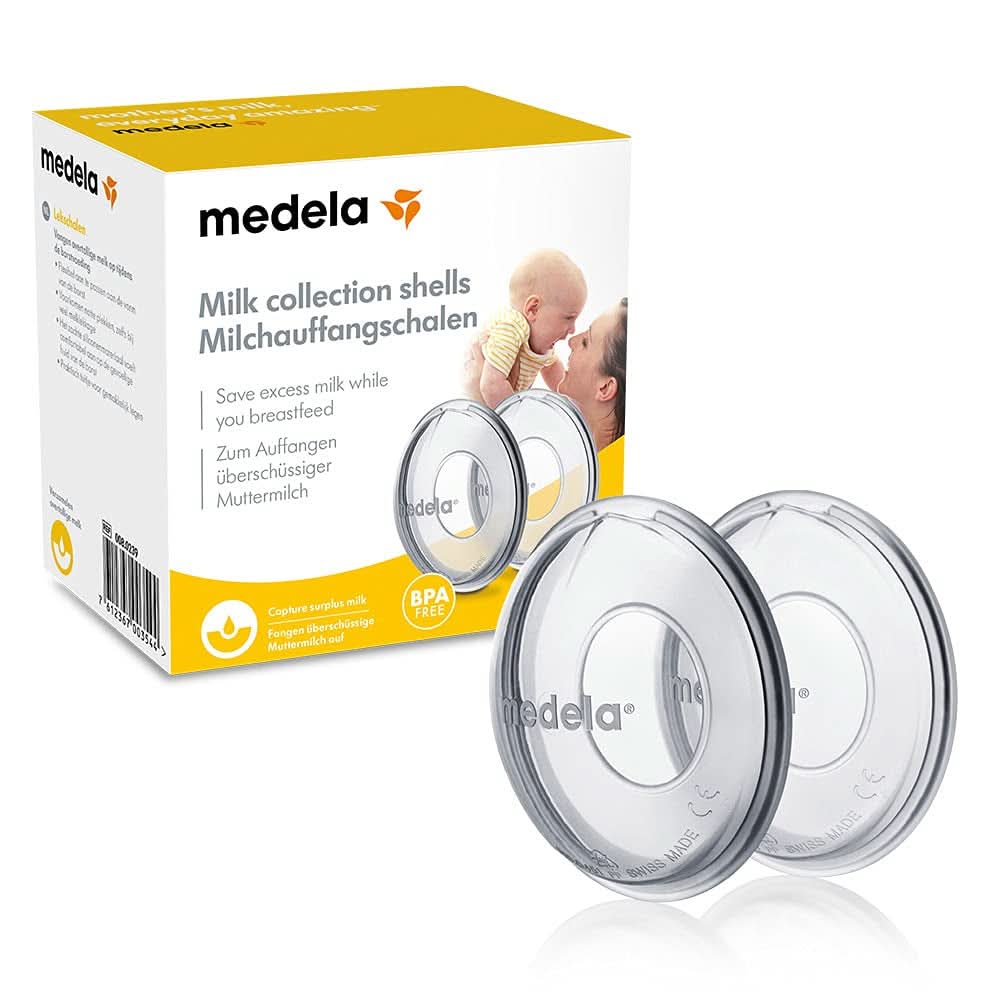 Medela Conchas Recolectoras de Leche - BPA-, Fabricadas en silicona suave y flexible, Incluye 2 uds Accesorios Alimentación y Lactancia Bebe Naty Shop
