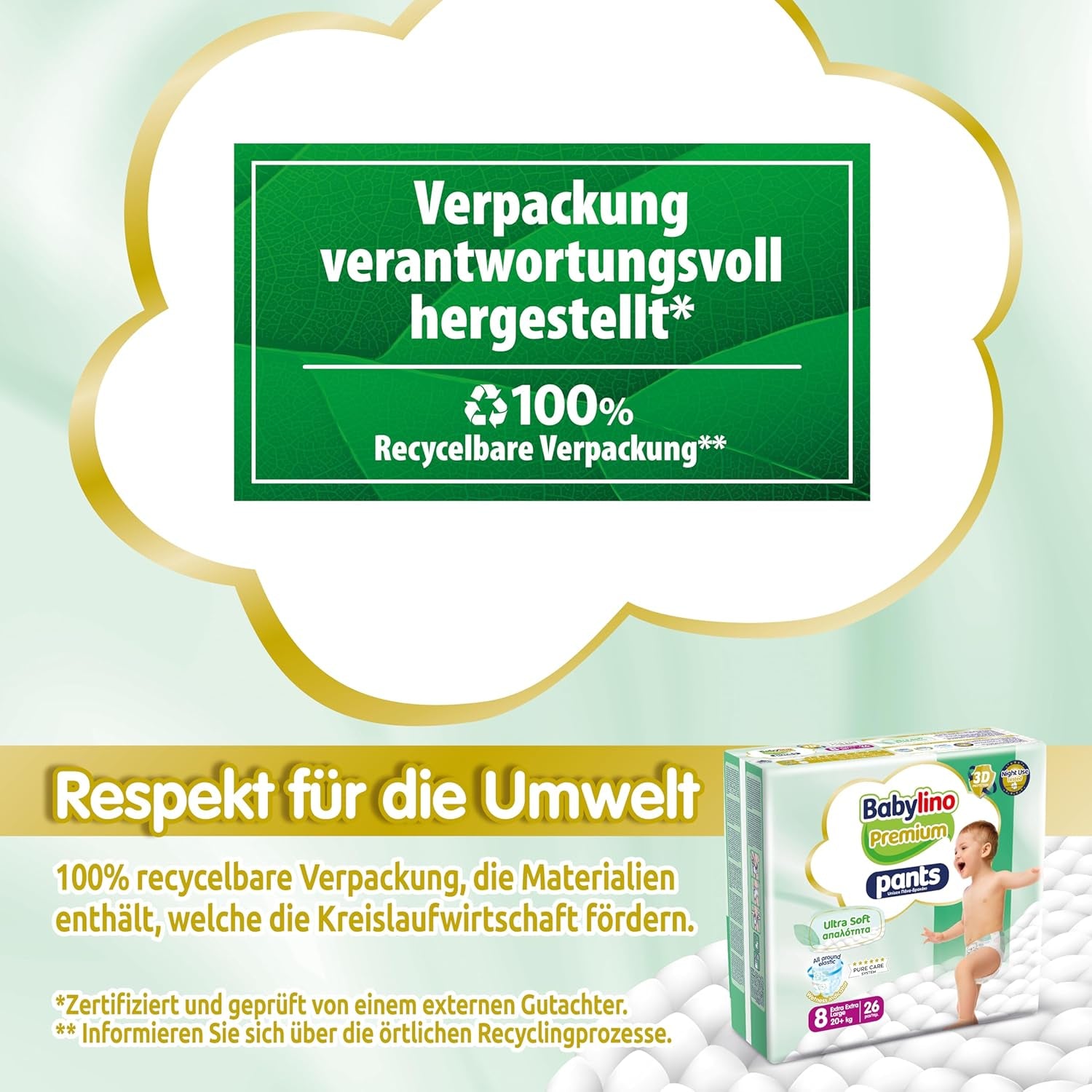 Pantalón Premium Talla 8 con filtro ultrasuave, XXL (20+ kg), 26 piezas