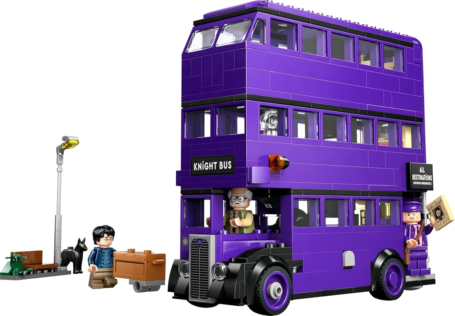 LEGO Harry Potter Adventures With The Travelling Knight, set de construcție cu 5 minifigurine, inclusiv Ernie Prang, Stan Shunpike & Padfoot, jucărie de autobuz pentru fanii lumii vrăjitorilor, băieți și fete de la 8 ani 76446 Seturi de constructie Besuche den LEGO-Store