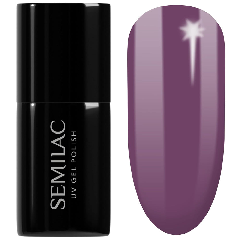Semilac UV Nagellack Hybrid 404 Muffin de Frijoles Negros 7ml Kollektion Sabores de Otoño