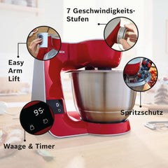 Robot de cocina Bosch Serie 4 MUM5X720, báscula integrada, bol acero inoxidable 3,9L, batidora 1,25L, 1000W Accesorios Alimentación y Lactancia Bebe Naty Shop