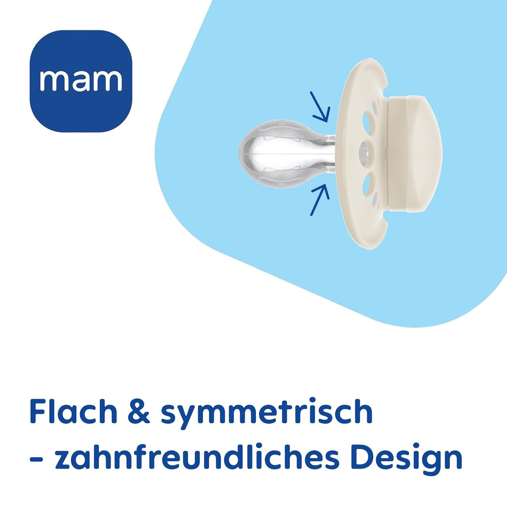 Suzetă MAM Original Day & Night Matt | 6-16 luni | Acceptare 94% | Suzeta pentru bebeluși ajută la prevenirea alinierii dinților nedoriți | Dezvoltată împreună cu dentiști | Silicon SkinSoft | Vulpe/Lună | Pachet de 4