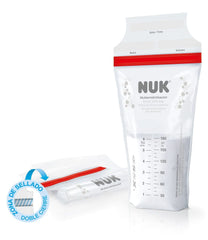NUK Bolsas para leche materna, que ahorran espacio y se pueden utilizar inmediatamente, 180 ml, 25 uds, transparentes Accesorios Alimentación y Lactancia Bebe Naty Shop