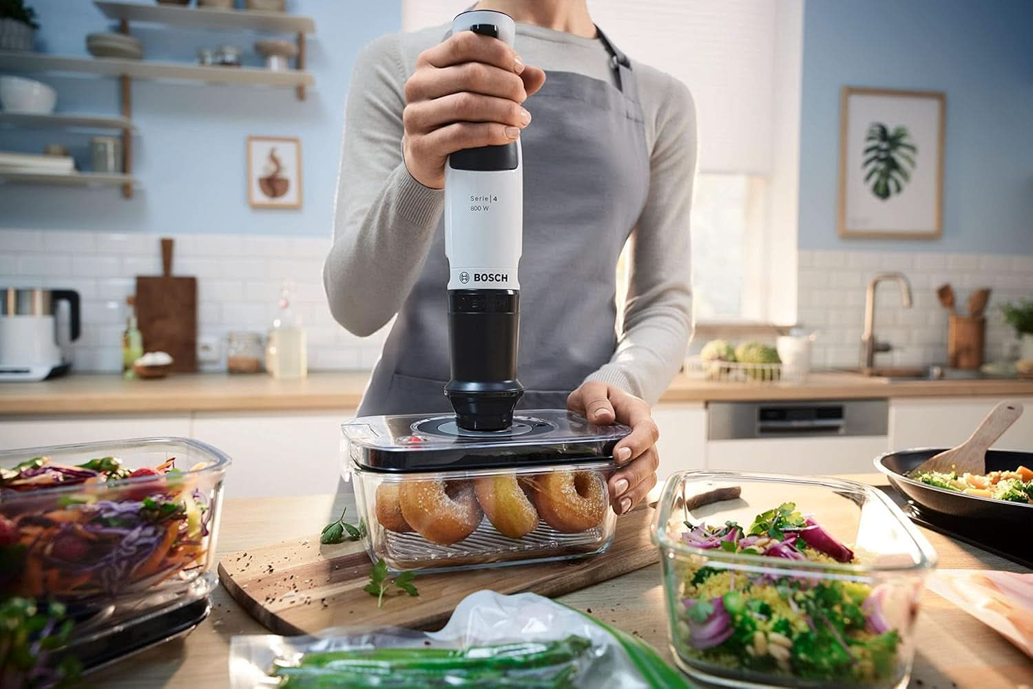 , Batidora Stab, Ergomaster Serie 4, Motor 800 Watts, Controlador De Velocidad, Cocina Quattroblade Naty Shop