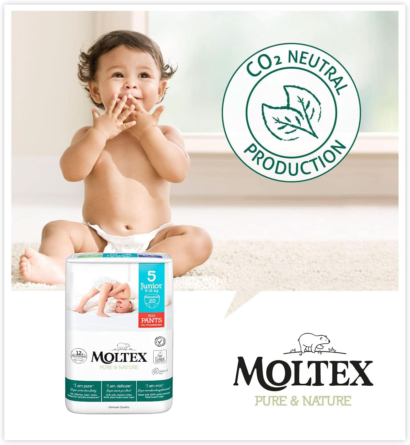 Pure & Nature Eco Pants Mărimea 5 sau 6 Mama si Copilul Naty Shop