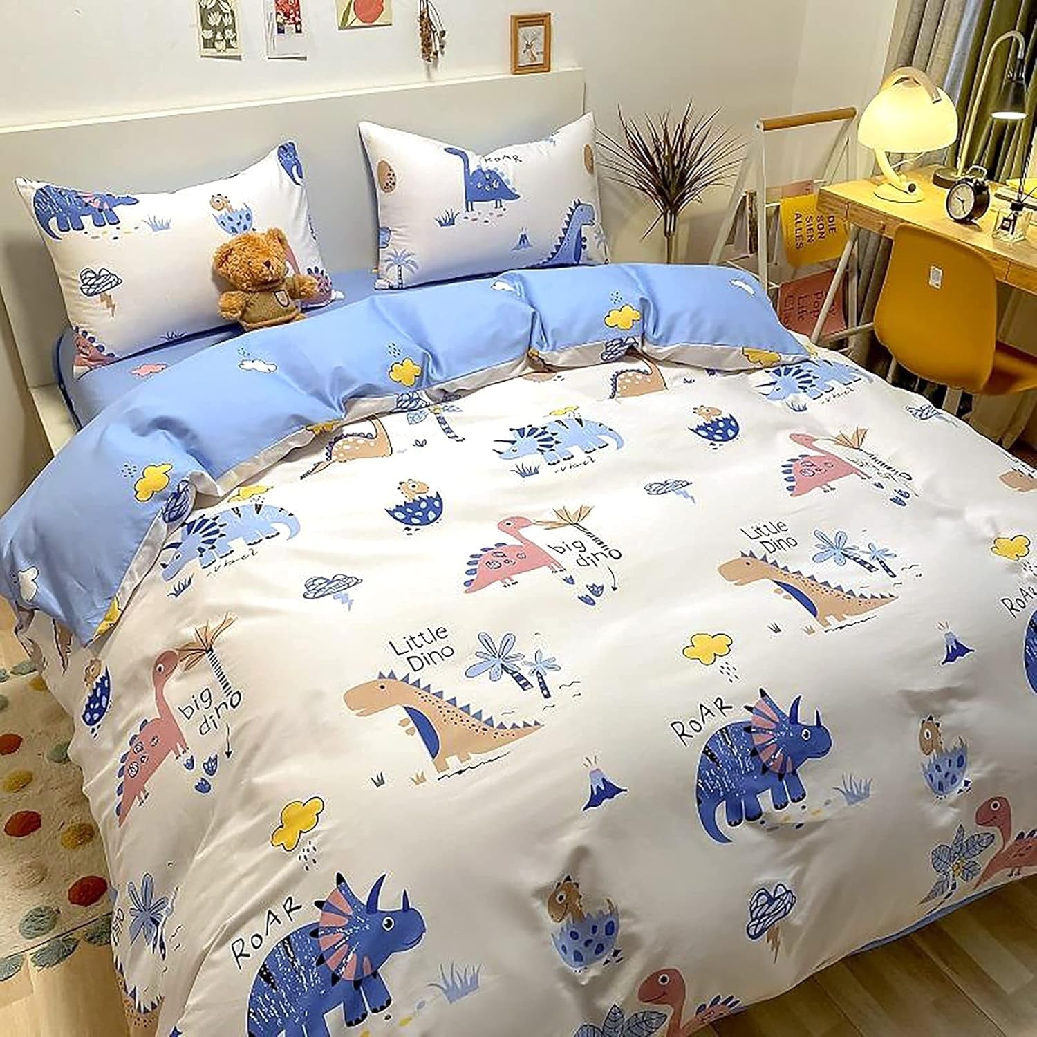 Ropa de cama infantil, unisex, dinosaurios, algodón Ropa de cama - infantil Naty Shop