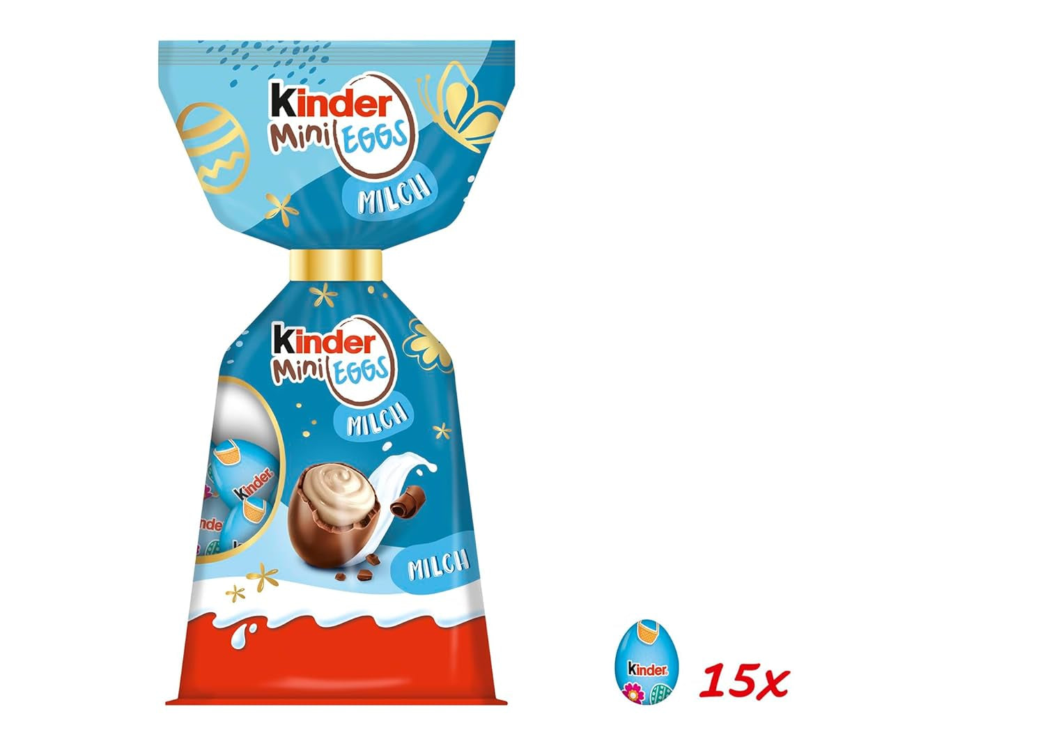 Mini Huevos Kinder Leche | 85g – Deliciosos Huevos de Chocolate de Pascua – Dulces de Pascua – Suave relleno de leche cubierto de chocolate con leche – Perfecto para la canasta de Pascua – Para compartir