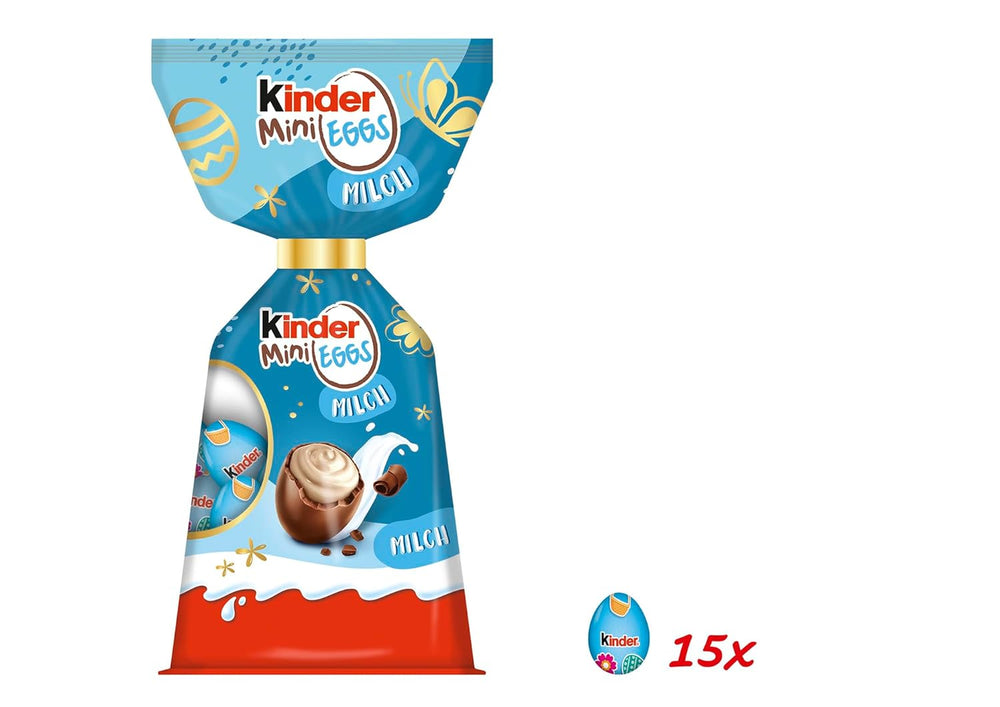 Mini Huevos Kinder Leche | 85g – Deliciosos Huevos de Chocolate de Pascua – Dulces de Pascua – Suave relleno de leche cubierto de chocolate con leche – Perfecto para la canasta de Pascua – Para compartir