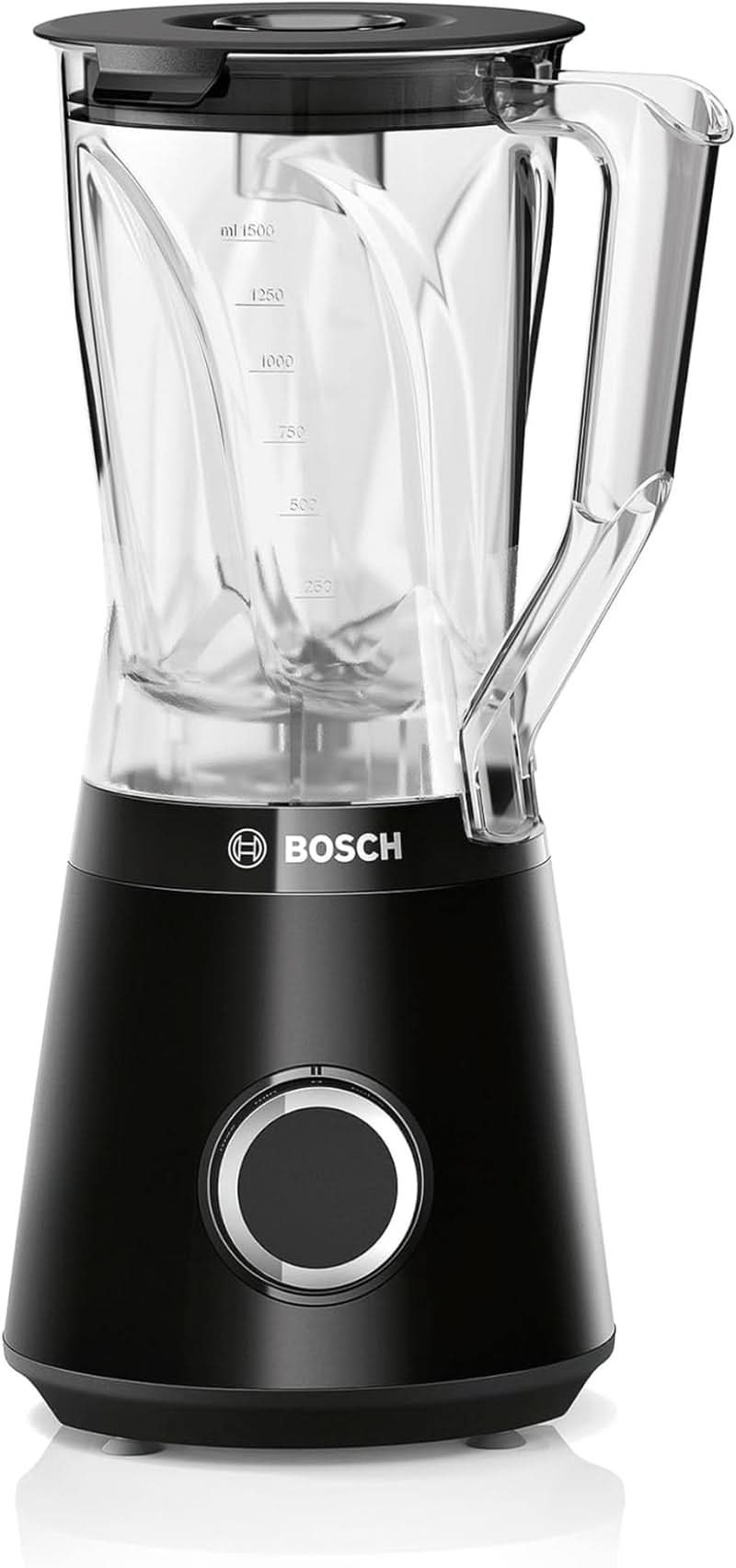 Bosch Batidora de pie Vitapower Serie 4 MMB6141B, Hochwertige Edelstahl-Klingen, 1,5L Tritan-Mixbehälter, Spülmaschinengeeignete Teile, 30.000 U/Min, 1200 W, Schwarz Kitchen Naty Shop