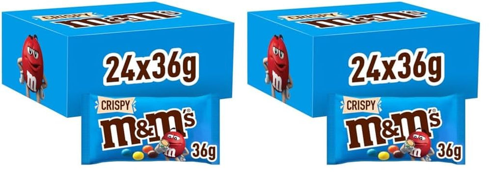 Paquete a granel de chocolate con maní de M&M, 24 x 45 g, lentejas con sabor a maní y chocolate, regalo de chocolate (1080 g), ideal como regalo con temática de fútbol