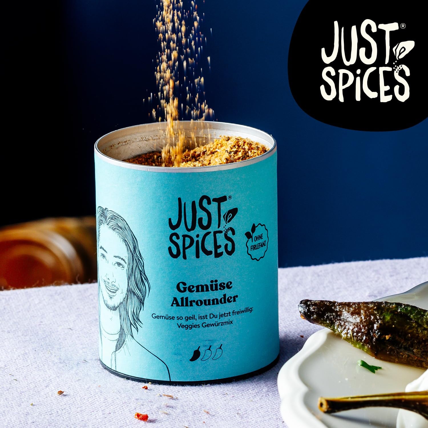 Just Spices Gemüse Allrounder I Jedes Gemüse von Berenjena bis Zucchini lecker würzen I Gewürzdose, 75 g
