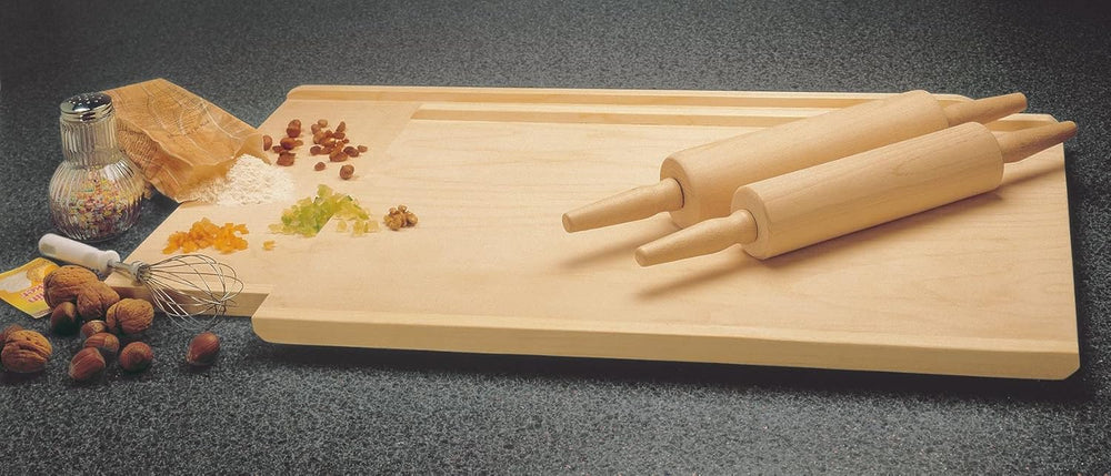 Zenker Teigroller mit Gleitlager Ø 6 x 44 cm PATISSERIE, Nudelholz als Backzubehör, Backrolle aus Holz zum Teigrollen (Farbe: Braun), Menge: 1 Stück