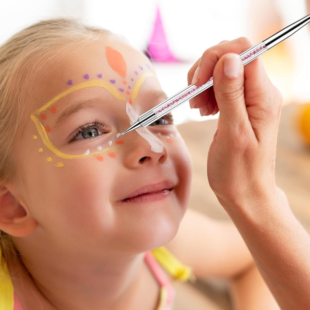 5 Stück Nail Art Pinsel Set Dotting Tool Nailart Pinsel Nageldesign Double Ended Dotting Pen Strass Professional Acryl Feinmalerei Nail Art Design