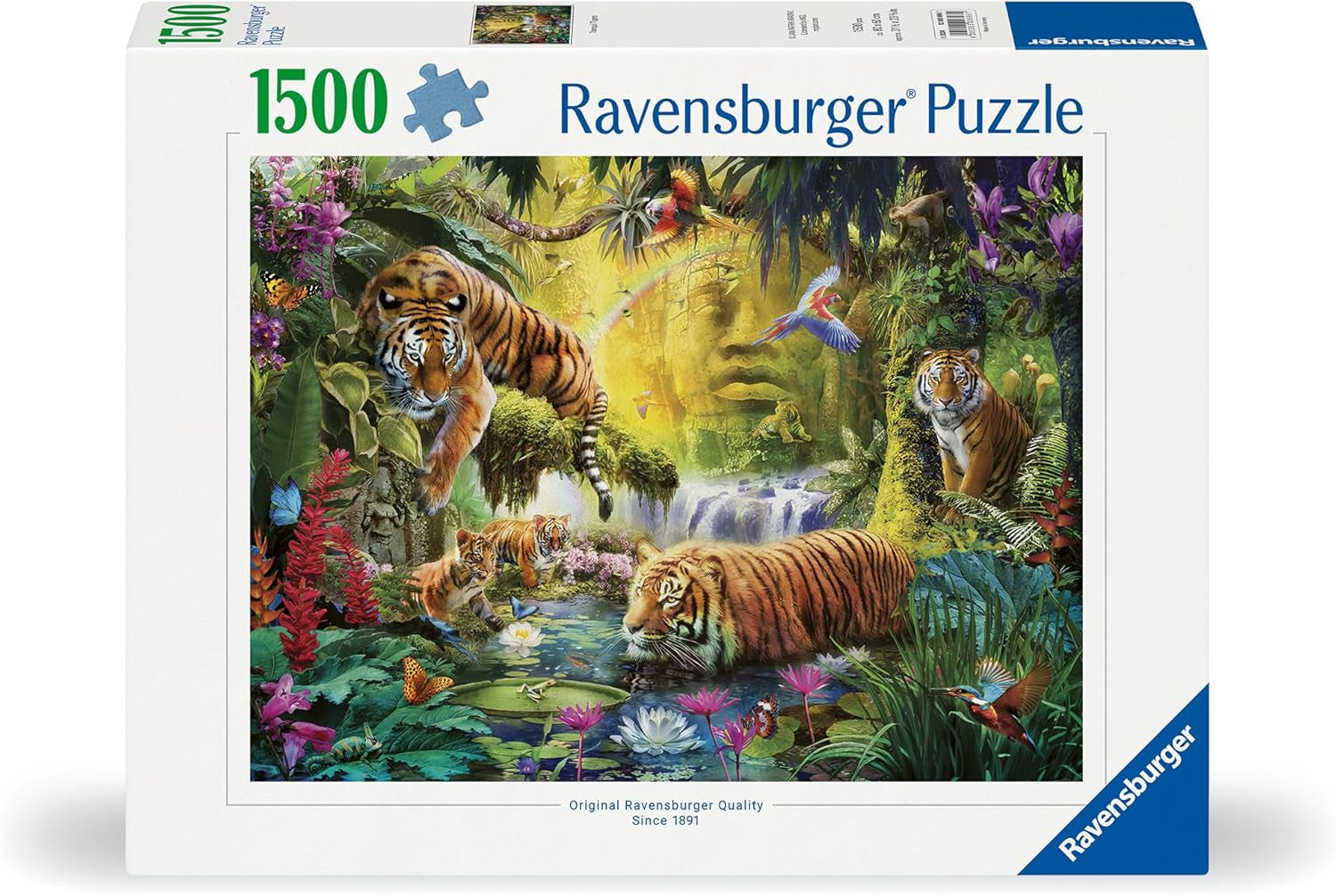 Ravensburger Puzzle 12000696 - Idilă la ochiul de apă - puzzle jigsaw de 1500 de piese pentru adulți și copii de peste 14 ani, puzzle cu motiv de tigru Puzzle Naty Shop