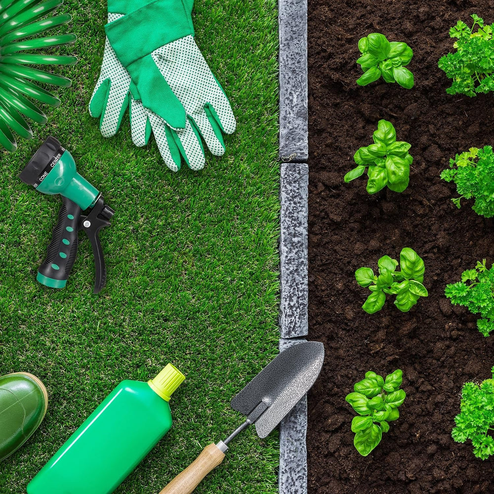 Furtun spiralat Relaxdays, extensibil până la 20 m, furtun flexibil de grădină cu pulverizator de apă, 7 modele de pulverizare, verde