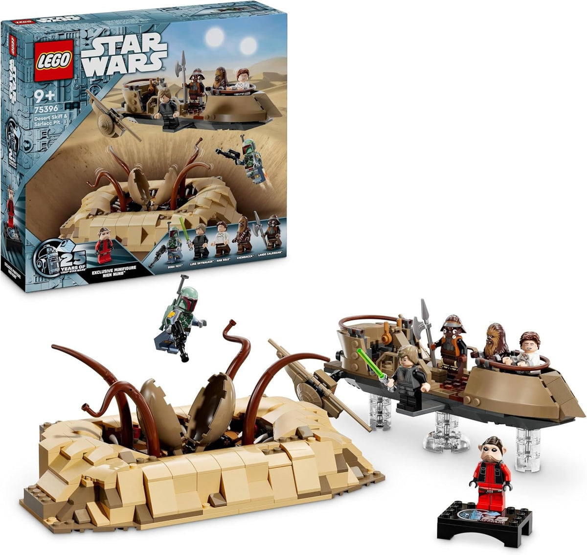 LEGO Star Wars: El Regreso del Caballero Jedi Skiff del Desierto y Pozo de Sarlacc Set de Construcción Coleccionable de Fantasía Juguete de Construcción Regalo para Niños, Niñas y Todos los Fanáticos 75396 Juegos de Construcción Besuche den LEGO-Store Default Title