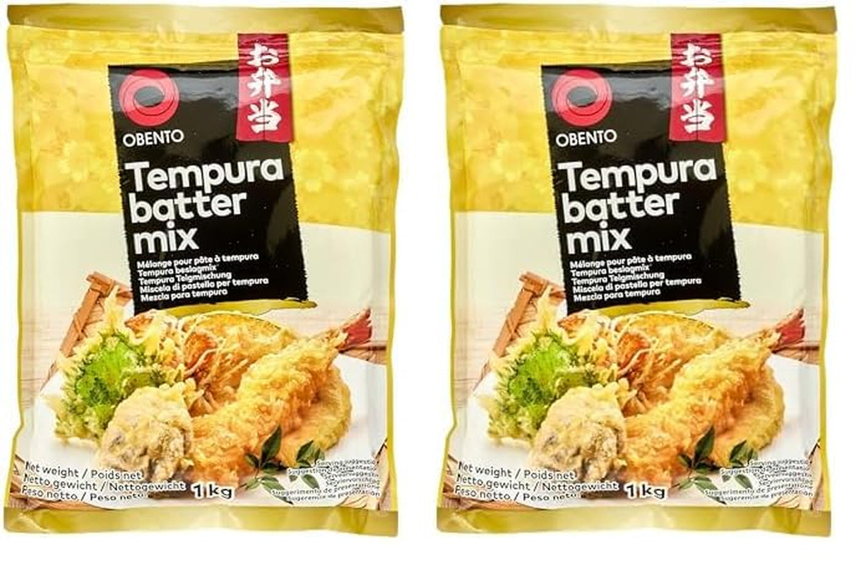 Tempura Batter Mix Tempura Back-Frittiermischung, 500 Gramos Mezcla para hornear y cocinar Naty Shop 1 Kg (Pack de 2)